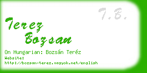 terez bozsan business card